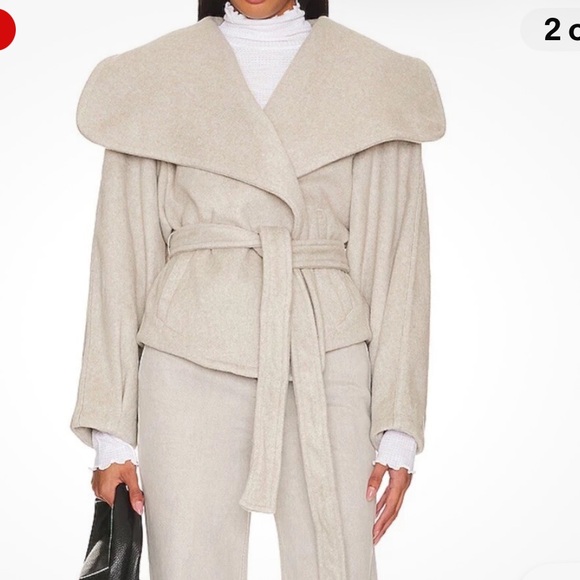 NWT Free People Mina Oversized Collar Long Sleeve Tie Front Jacket - Picture 2 of 8